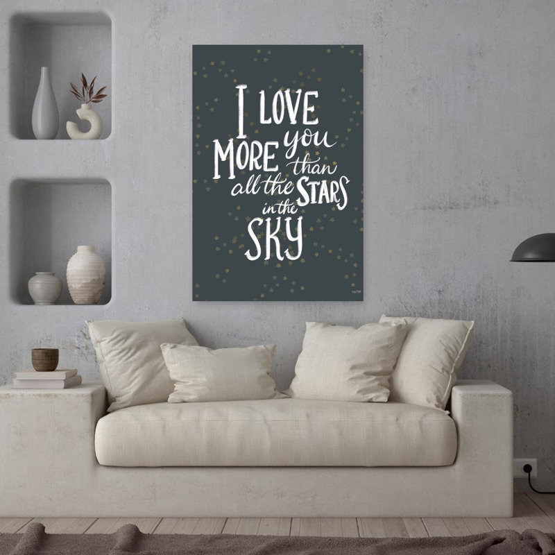 «I Love You More», art contemporain abstrait, H 36 po x l 24 po