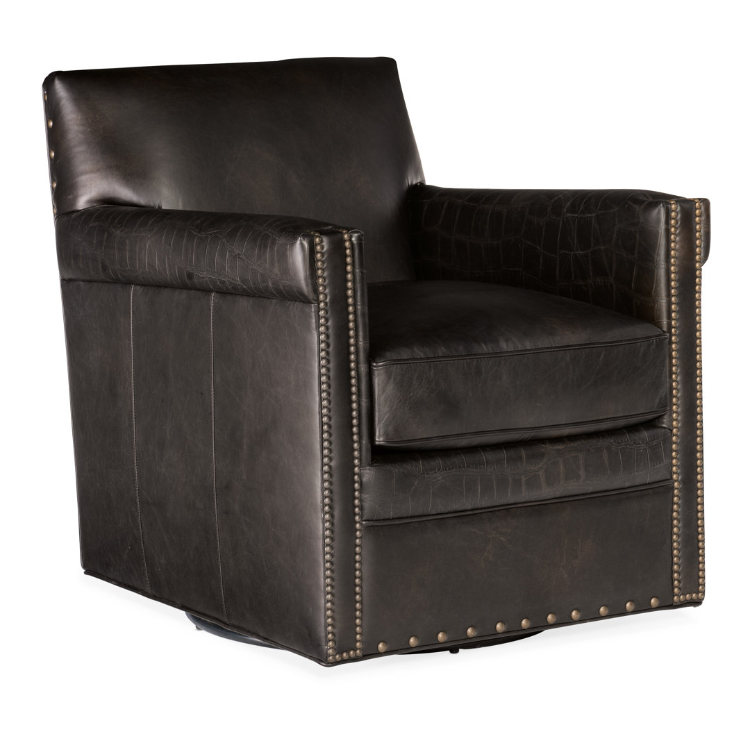 CC Swivel Club Chair Hooker Furniture Leather