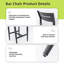 2PC Modern Outdoor Bar Stools, Patio Bar Chair With Ergonomic Backrest-1000595807
