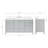 66.25'' Single Bathroom Vanity with Carrara Quartz Top-122093-122092