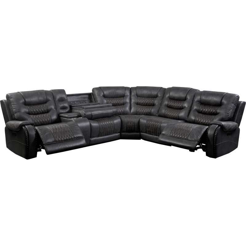 Canapé modulaire inclinable électrique 6 pièces Naseer