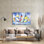  Art mural en verre acrylique, 36 "x 24", "Voiliers" par Kathleen Parr