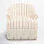 Fauteuil demi-tonneau en coton avec accoudoirs roulés encastrés et pieds en bois massif Callie-237449555-237449550