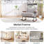 Chaise berçante grise pour salon en métal robuste avec base en mousse-118082510