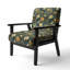 Chaise avec accoudoirs rembourrée bohème et éclectique Contemporary Nature Paisley-1872519050
