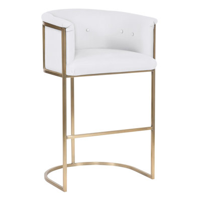 Skye Upholstered Stool with Metal Frame
