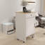 Robot aspirateur avec roulettes, support de rangement pour robot avec portes et tiroirs, table d'appoint pour salon, bureau personnel, cuisine - blanc antique