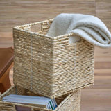 Beachcrest Home™ Crumrine Corn Leaf And Metal Basket