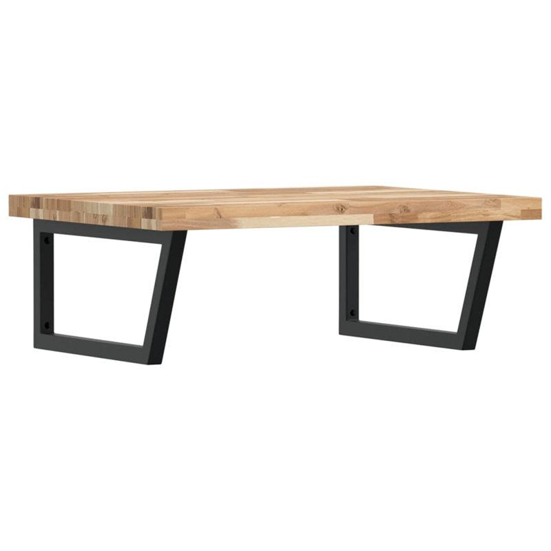 Breaun 100cm Solid Wood Bathroom Vanity Top, Acacia/Black
