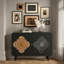 Buffet décoratif peint en bois sculpté rétro
