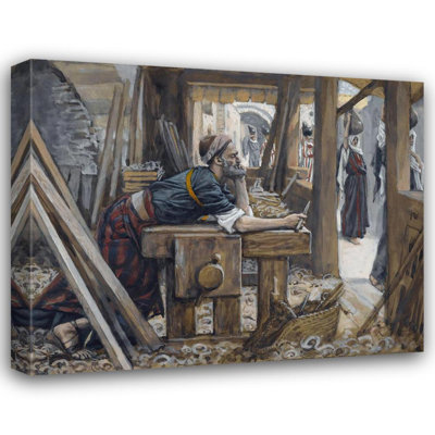 "The Anxiety of Saint Joseph" by  James Tissot - Gallery Wrap Canvas Wall Art