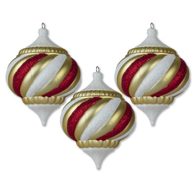 3 Pack Onion-Shaped Ornaments
