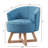 Classic Linen Fabric Swivel Lounge Chair | 360° Freely Rotating with Cross-Shaped Solid Wood Base & Legs | Comfortable Accent Chair for Living Room, Bedroom, Office & Dresser-249892980-249892981