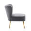 Seelinger Velvet Accent Chair with Gold Chrome Legs-318920232
