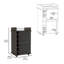 Harvey 2 Piece Living Room Set, Dallas Tv Stand + Huali Bar Cart, Black / Espresso, Black / Espresso