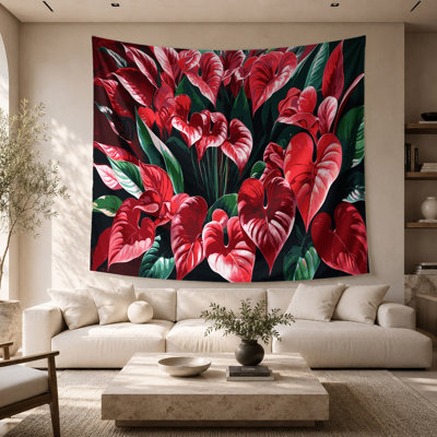 Hawaiian Anthurium Wall Tapestry