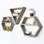 5 Piece Solid Wood Floating Shelf