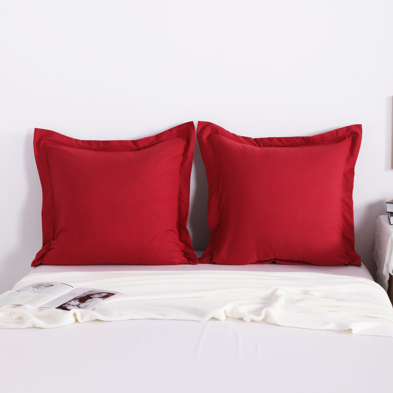 Taies décoratives, 1800 taies d'oreiller Oxford en microfibre brossée - NTBAY, Rouge vin