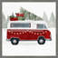 «Yuletide Camper IV» par Victoria Barnes, reproduction d'art sur toile encadrée