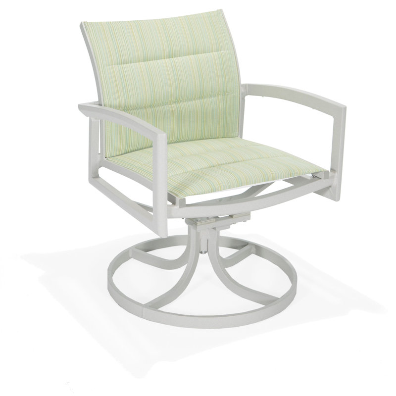 Whitlock Padded Sling Swivel Rocker Dining Chair