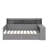 Wooden Twin Size Daybed With Storage Shelves, Multi-Functional Bed With Two Storage Drawers And Study Desk-27644746