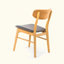 Ensemble de table de salle à manger 5 pièces avec une table à structure en bois massif et 4 chaises rembourrées en bois massif pour la salle à manger