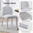 Modern Upholstered Curved Back Neutral Fabric Dining Chair-32645544