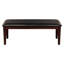 Banc de salle à manger en cerisier avec revêtement en tissu doux et assise rembourrée