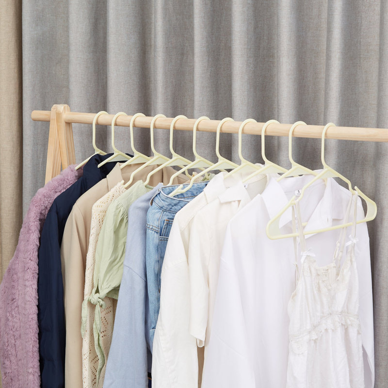 Anferney Plastic Non-Slip Standard Hanger, Beige