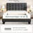 Upholstered Bed with Button Tufted Headboard, Full Size, Easy Assembly-94717168-94717174