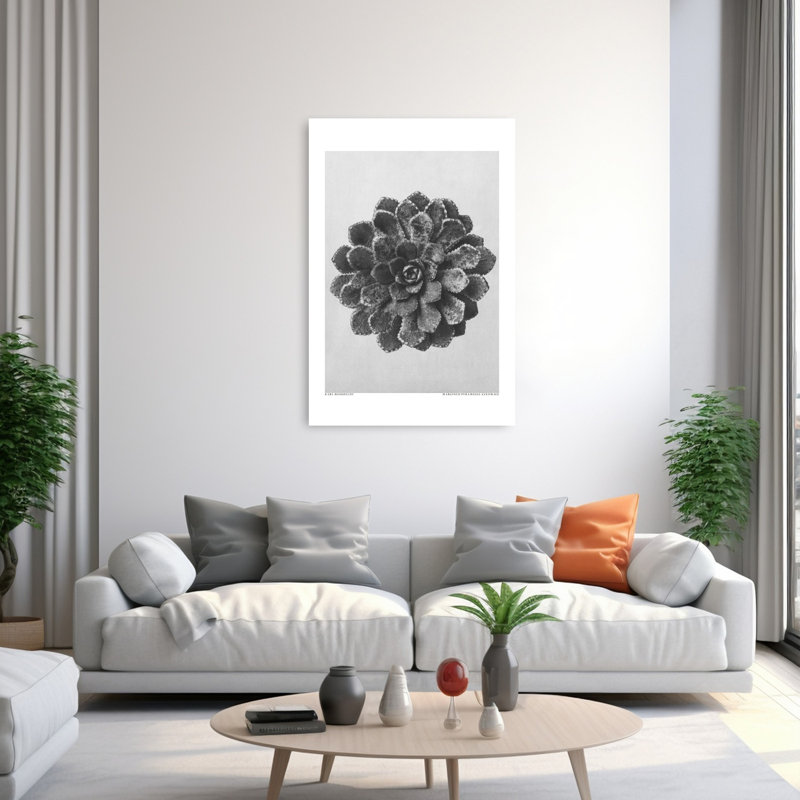 Reproduction d'art mural marbré pyramide saxifrage abstrait rétro rétro, 60" H x 40" W