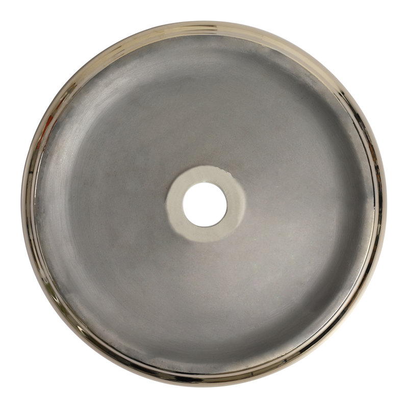 Rosefray 15.7'' Gray Ceramic Oval Bathroom Sink