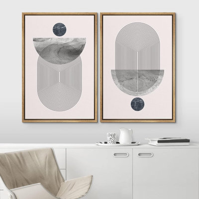 Illustration de formes géométriques abstraites Mid-Century Boho