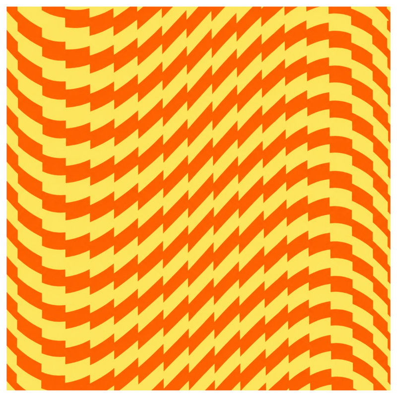 Yellow Orange Zigzag Quilted Bedspread All Sizes, Full / Double