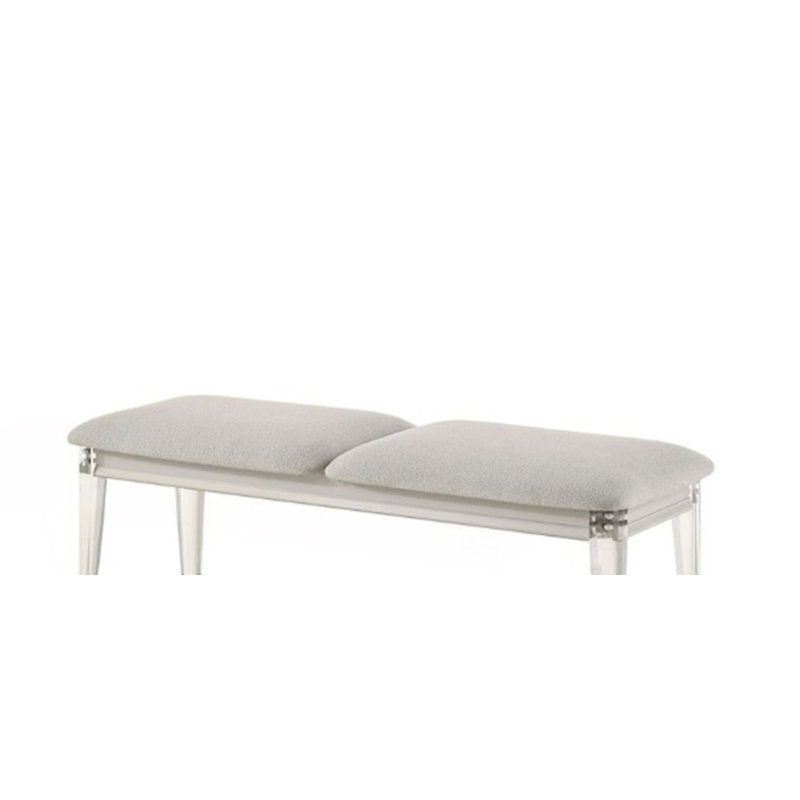 Banc sophistiqué avec pieds en acrylique