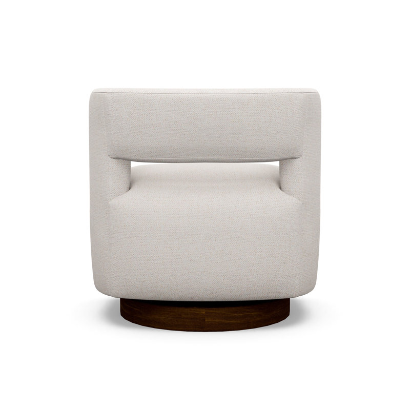 Crystle Swivel Barrel Chair, 8240-70, Walnut