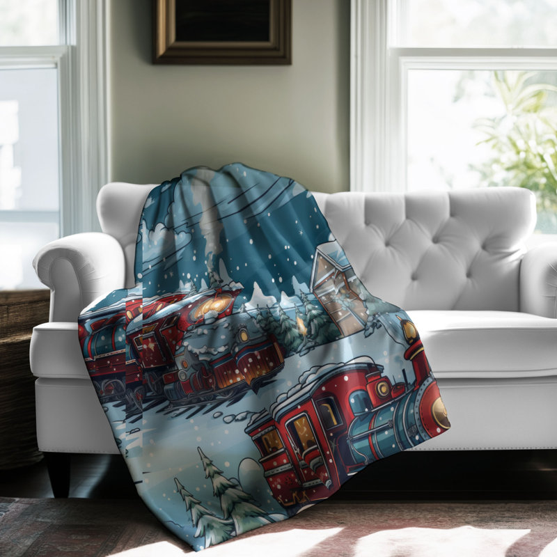 Santa's North Pole - 1 Piece Premium Blanket, Grand lit