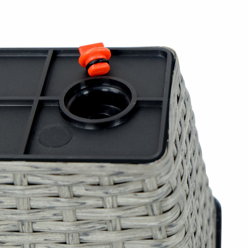 2-Pack Smart Self-watering Rectangle Planter, Gray