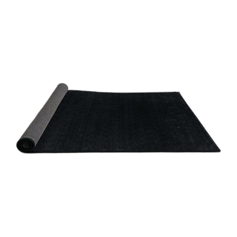 Tapis contemporain noir, Rond 3 pi