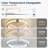 20" Modern Flush Mount Ceiling Fan with Light and Remote, Ultra-Thin Dimmable LED Ceiling Fan with 6 Speeds and Adjustable Color Temperature-1731598035