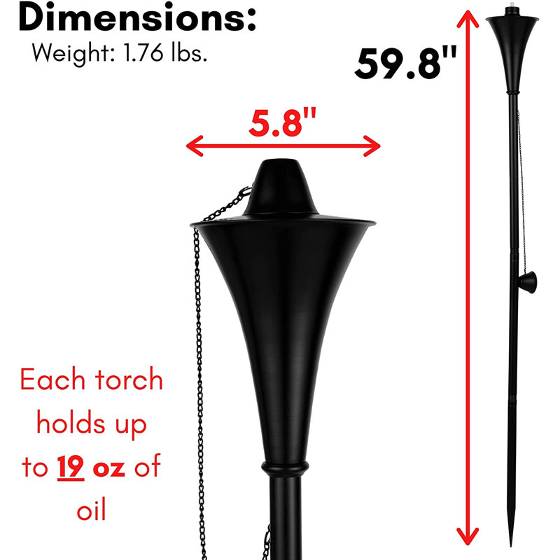 59'' Metal Tiki Torch