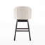 Tabouret de bar pivotant à 360 degrés avec superbe garniture cloutée, ensemble de 2, beige-120932958