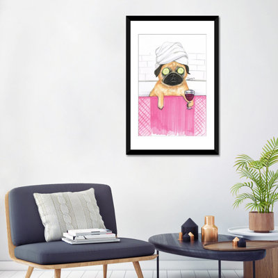 " Pug Bath " by Rongrong DeVoe