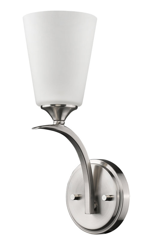 Appliquee à bras 1 lumières Vangorder, Nickel satiné