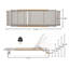 Chaise longue d'extérieur Hargrove Aluminun, siège extérieur en filet, 1 pièce