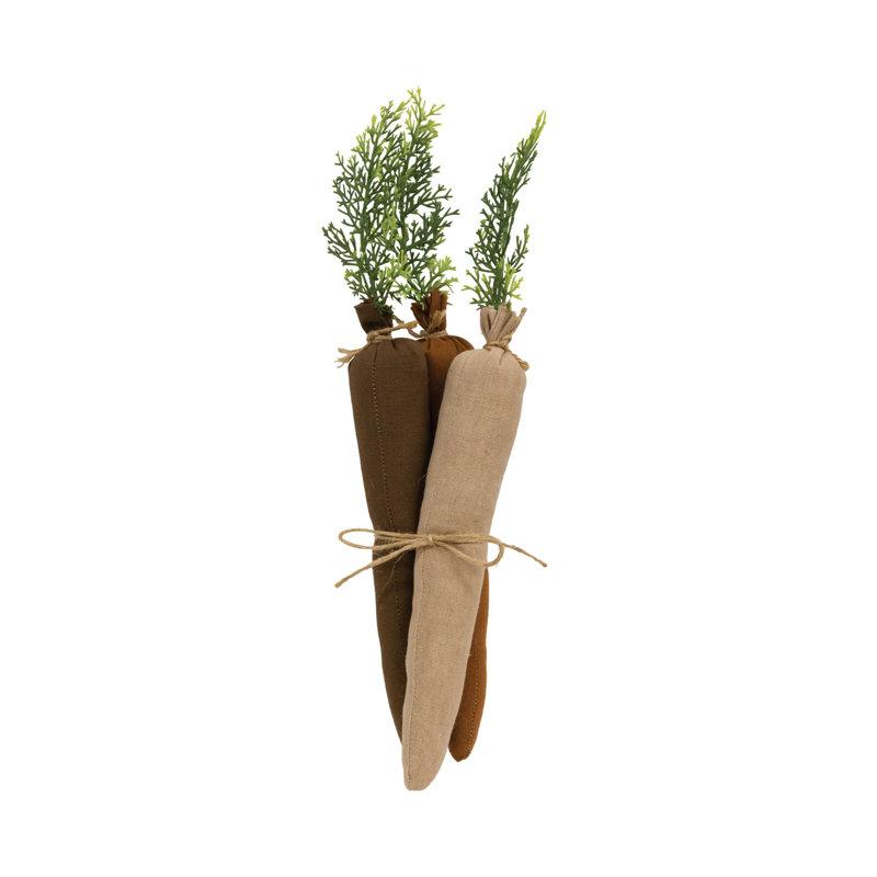3/Set, Stuffed Earthtone Carrot Trio