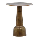 Golbez Aluminum Side Table, Antique Brass