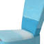 «Fredel - Turquoise et gris, art abstrait - Chaise d'appoint rembourrée moderne