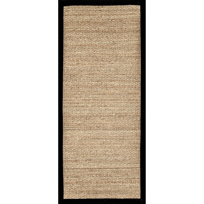 Nasim Flatweave Farmhouse Seagrass Tan Rug, Runner 2'6" x 12'