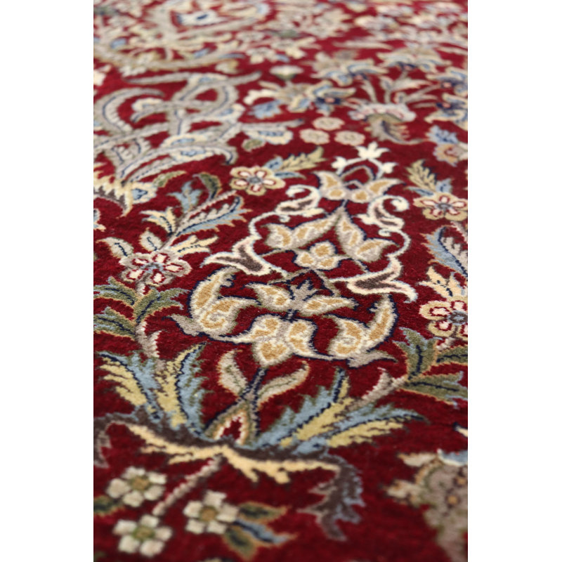 Tapis rouge / bleu marine 9 pi 3 po x 12 pi 9 po Manchester Kashan